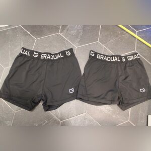 2 pk Gradual Women's Spandex Compression Volleyball Shorts 3"  Pro Shorts Women